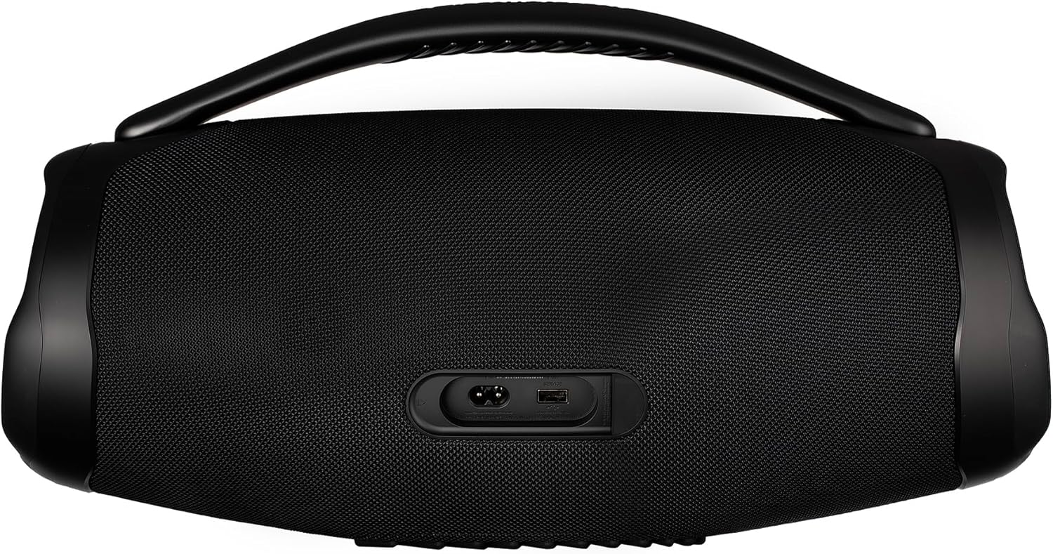 JBL Boombox 3 Wi‑Fi Portable Bluetooth Speaker (Black) | Party‑Ready Outdoor Sound | IP67 Waterproof | Multi‑Room Wi‑Fi & True Wireless Stereo + USB-C Cable + Microfiber Cloth