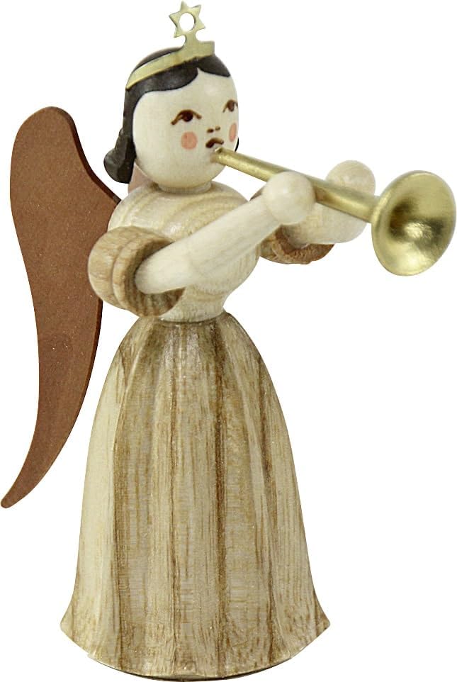 Blank Kunsthandwerk Angel Long Pleated Skirt with Trombone, Natural - 6,6 cm / 2.5 inch