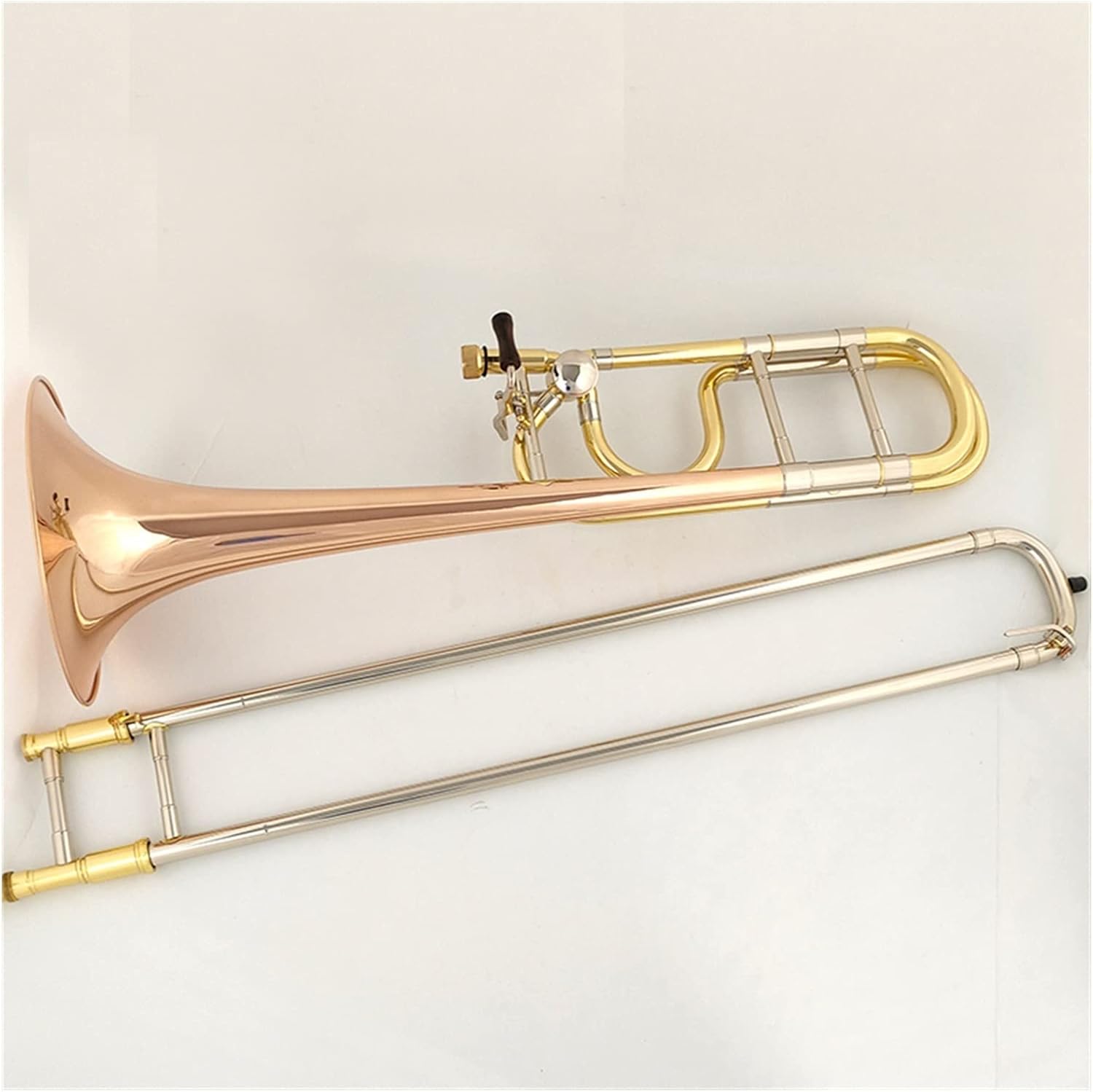 TSTS Tenor Trombone Bb/F Tone Phosphor Copper Bell with Mouthpiece Carry Case Cleaning Cloth Beginner Trombone