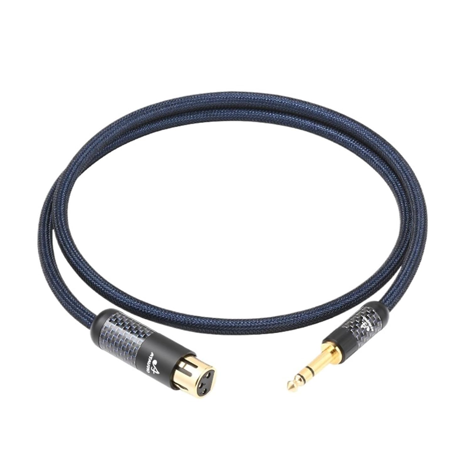 HiFi 6.5 to XLR Cable Pure Silver Dual 6.5mm TRS Jack to 3Pin 2XLR Audio Cable for Mixer Speaker Microphone(0.75m)