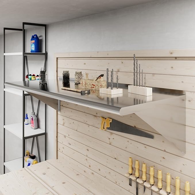 Stainless Steel Wall Shelf | Metal Shelving | Garage, Laundry, Storage, Utility Room | Restaurant, Commercial Kitchen | NSF Certified | (24” x 60”)