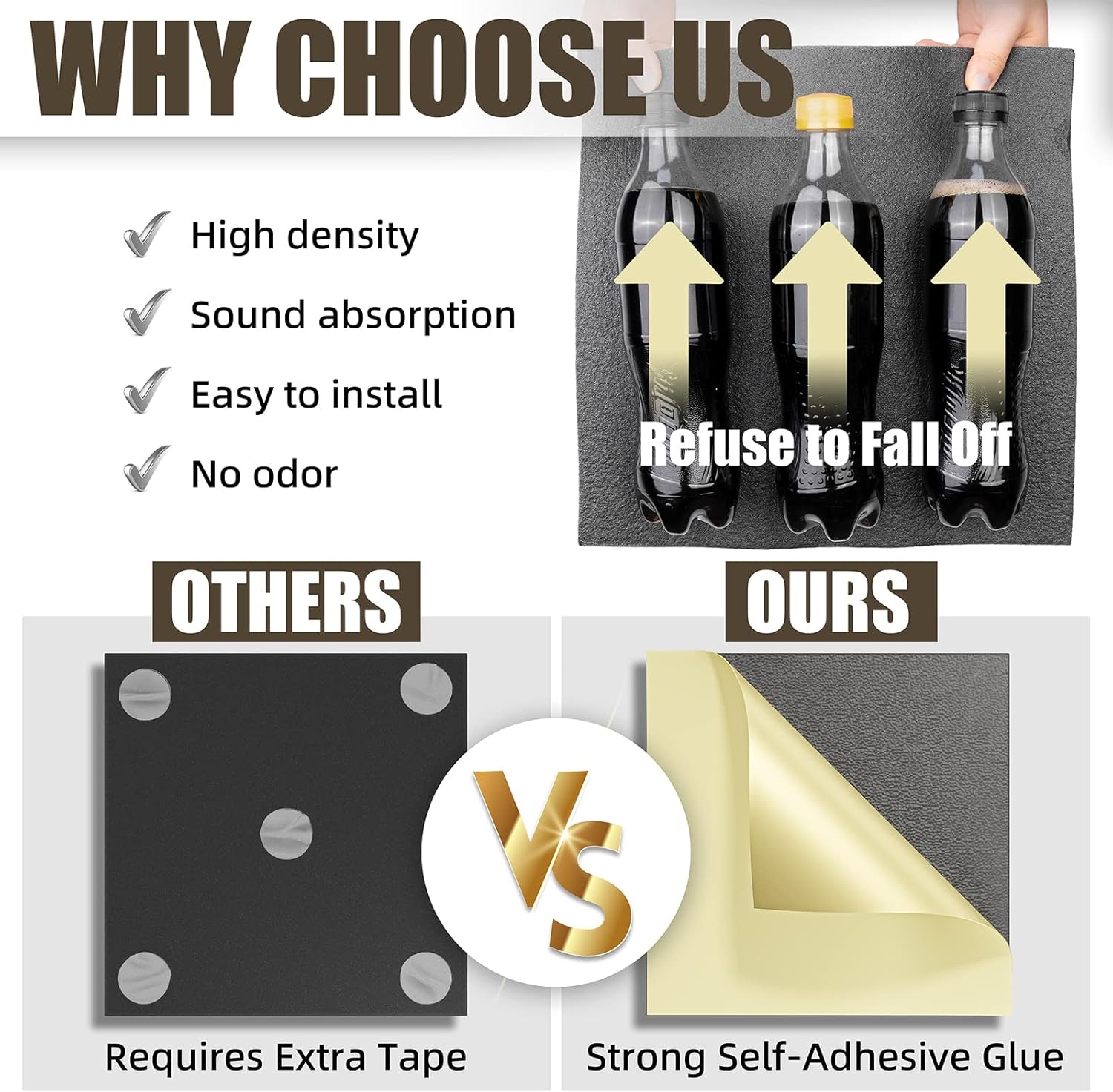 48 Pack Sound Proof Foam Panels for Walls, 12