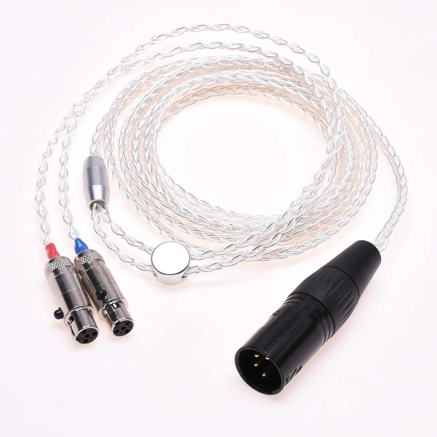 Silver Plated Cable Headphone Upgrade Cable for ZMF Eikon Auteur Audeze LCD-2 LCD-3 LCD-4 LCD-X LCD-XC (2Meter, 4pin XLR Balanced)