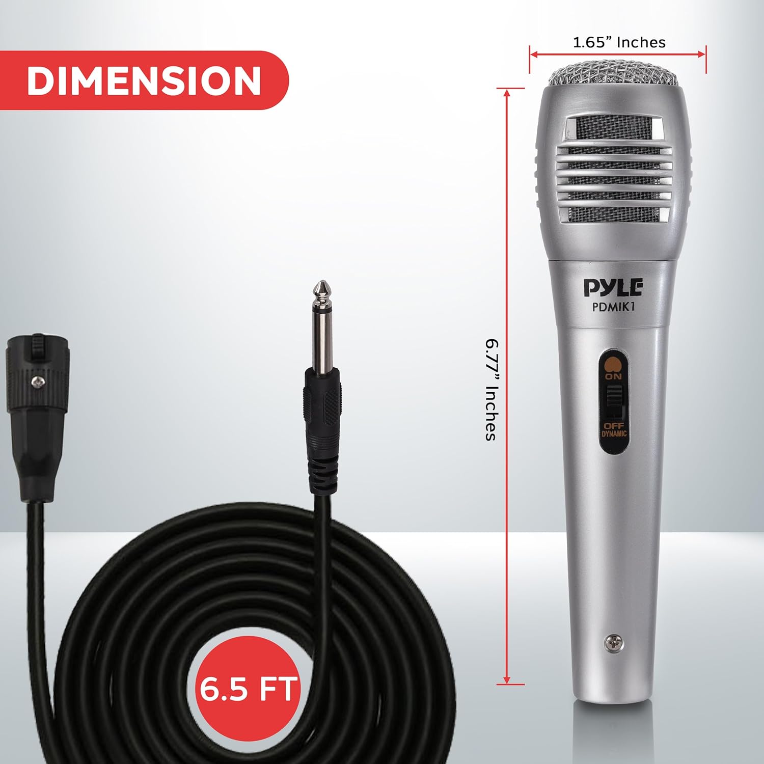 Pyle Professional Dynamic Microphone - 24-Pack Unidirectional Handheld Mic with Built-in Pop Filter, High Signal Output, 6.5 ft. XLR Audio Cable, Ideal for Stage, Karaoke & Studio Performances