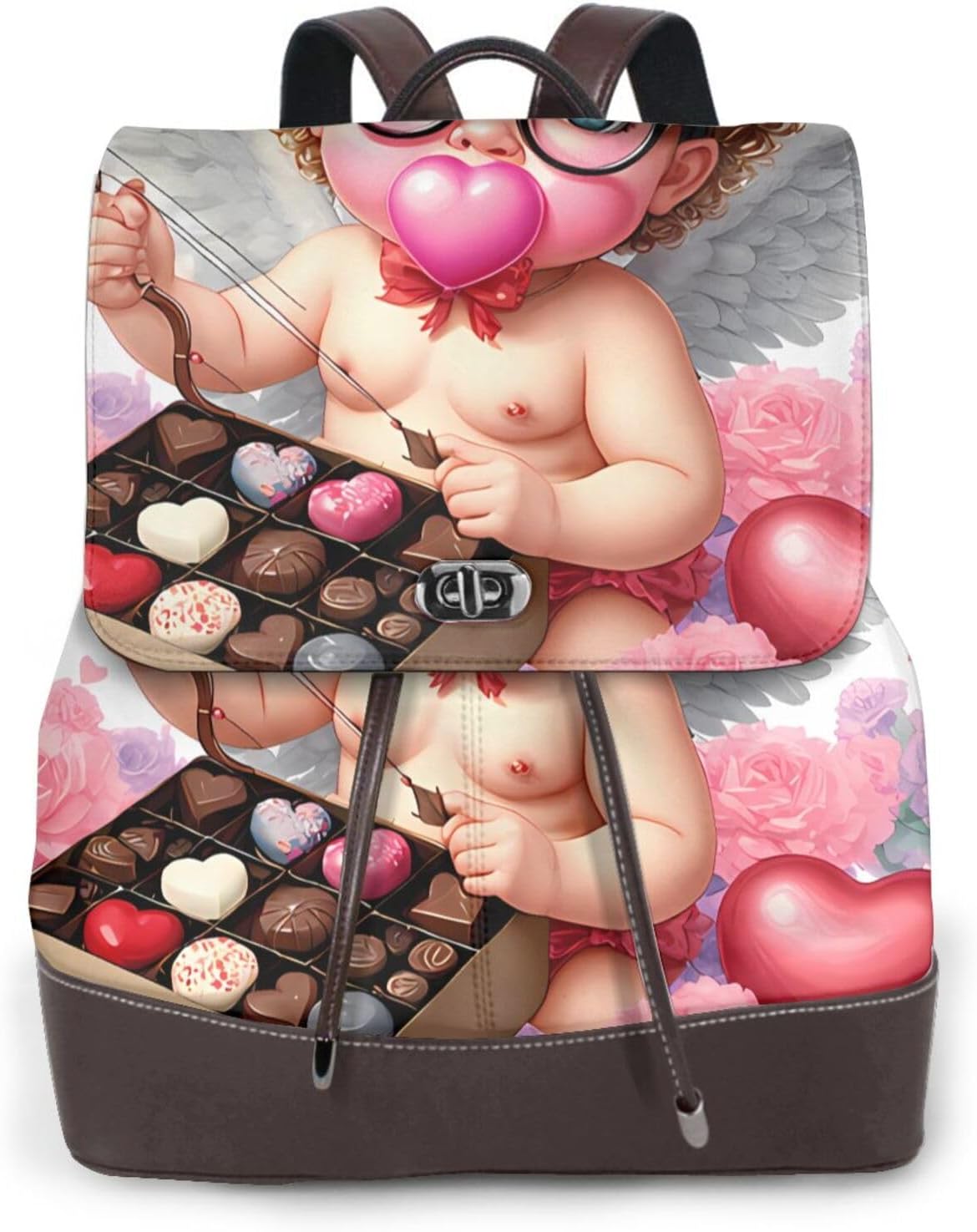 Love Chocolate for Womens Backpack Purse Microfiber PU Anti-theft Large Fashion Designer Travel Bag Ladies Shoulder Bags