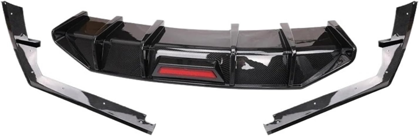 Car Rear Bumper Diffuser Lip Splitter Apron Compatible for Hyundai Elantra CN7 Sedan 2021 2022 1.5L Natural Aspirated Tuning Accessories(Carbon Look)