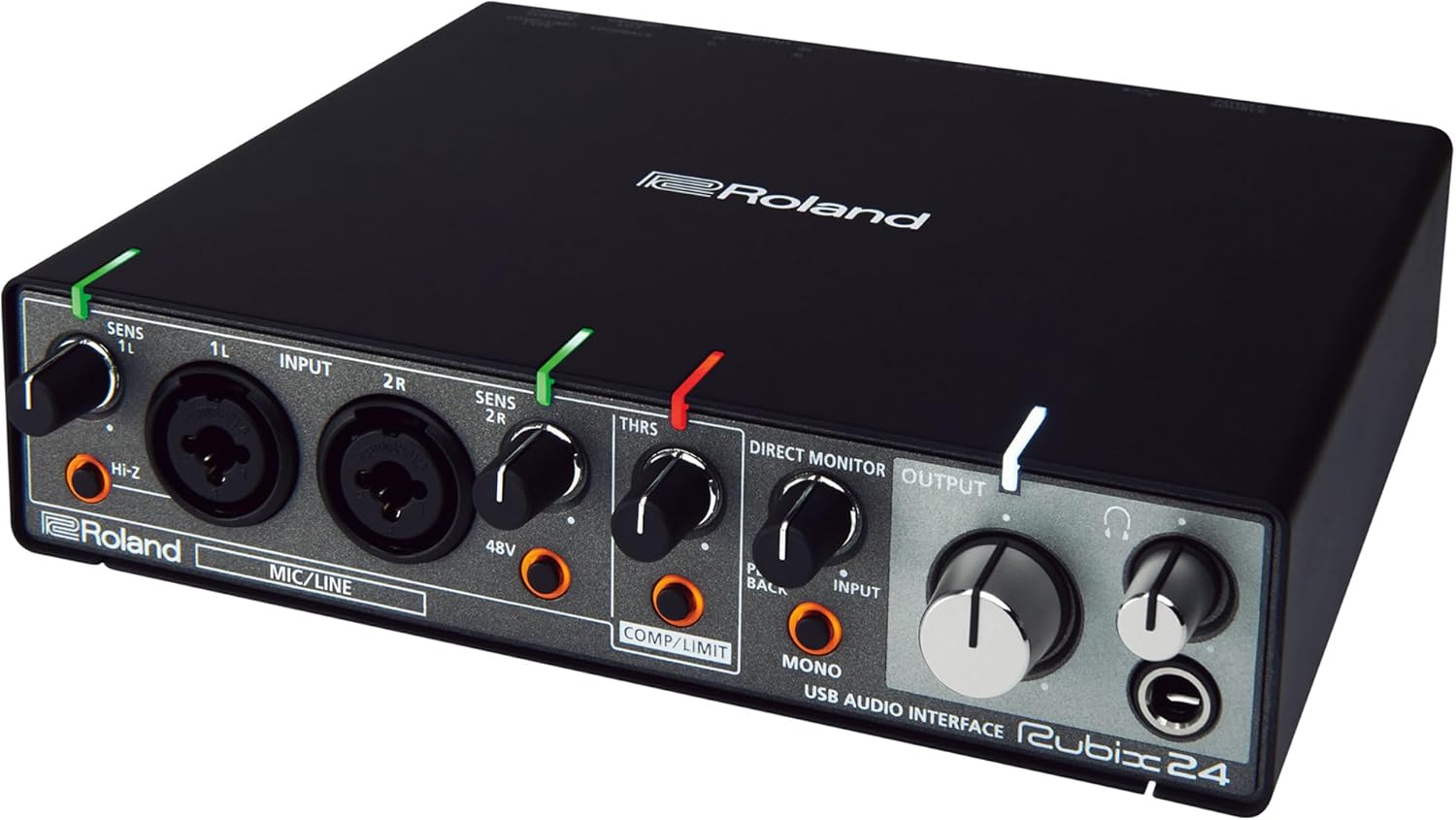Roland Rubix24 2-In/4-Out USB Audio Interface | High-Resolution Audio | Record with Mics, Guitars, Keys & More | Compact & Durable Build | Compatible with Mac, PC & iPad | Expanded I/O Features
