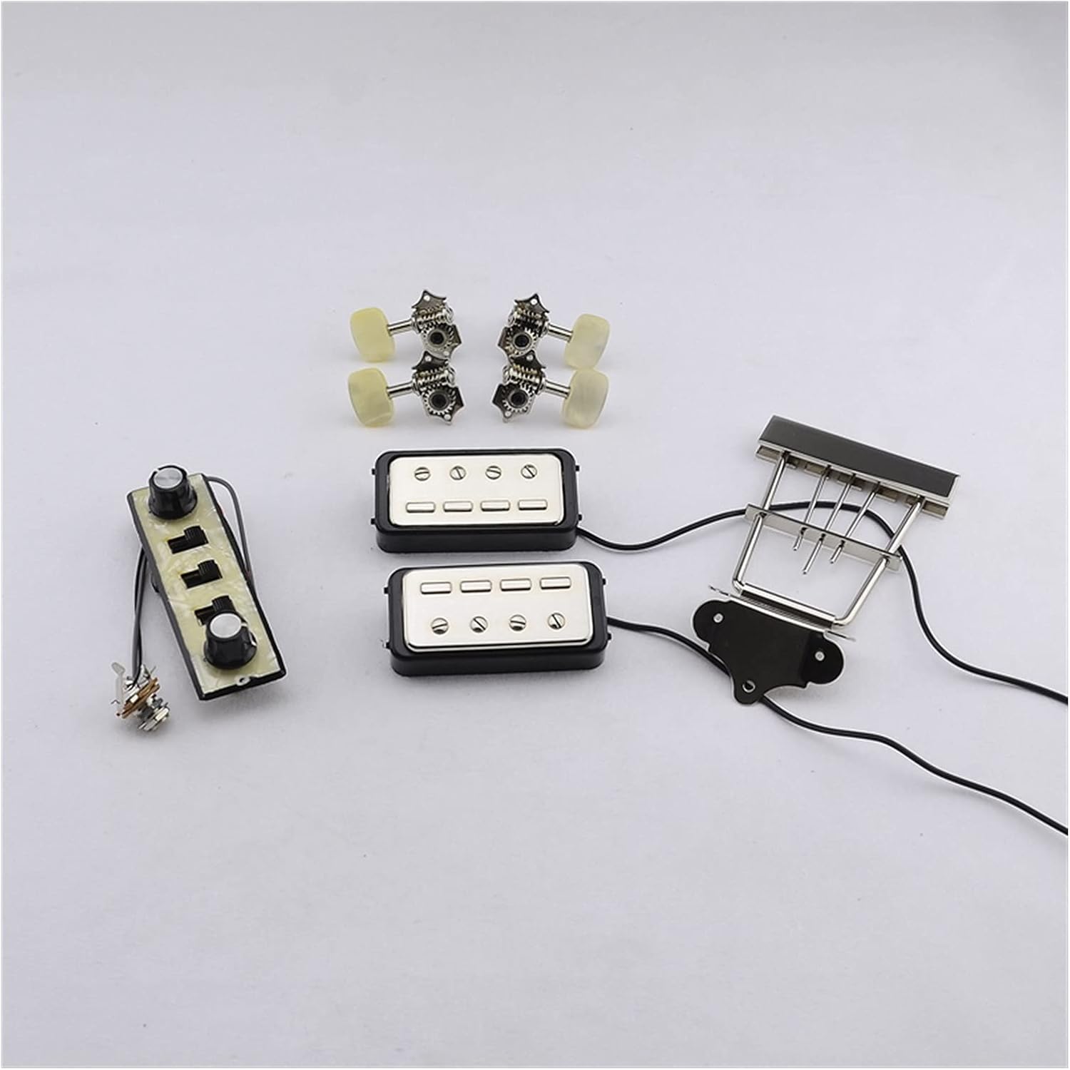 1 Set Series Bass Kit Electric Guitar Wiring Harness Guitar humbucker Pickup (Color : All Kit 1 Set)