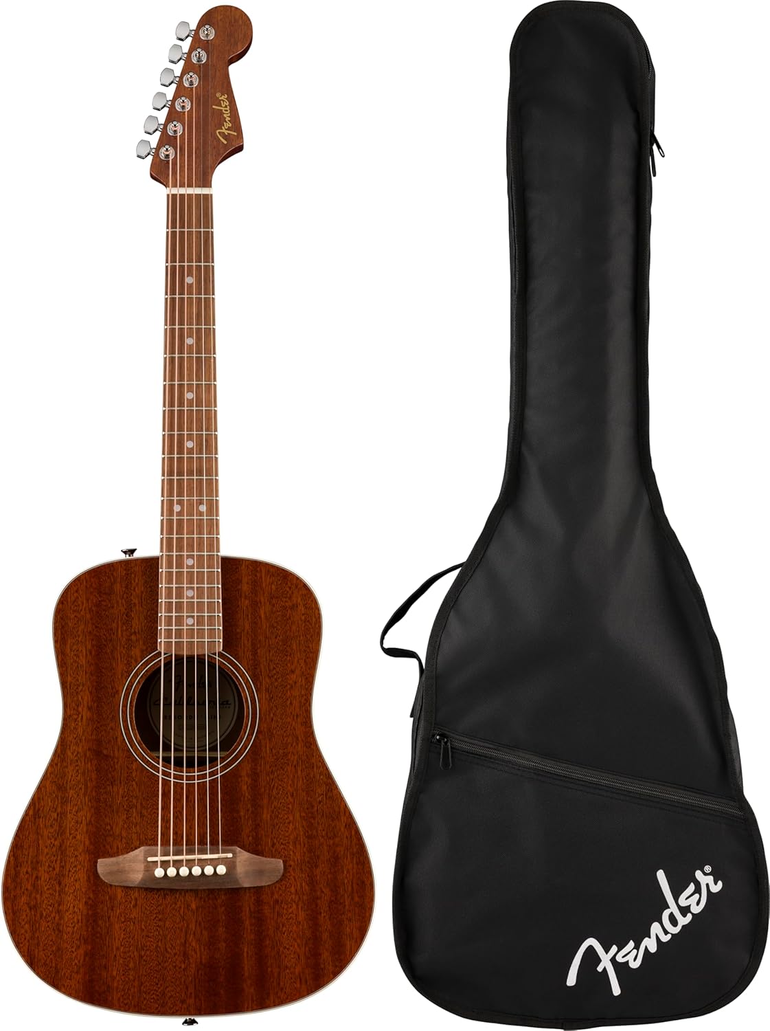 California Standard Redondo Mini with Bag, Sapele Top, Natural Sapele