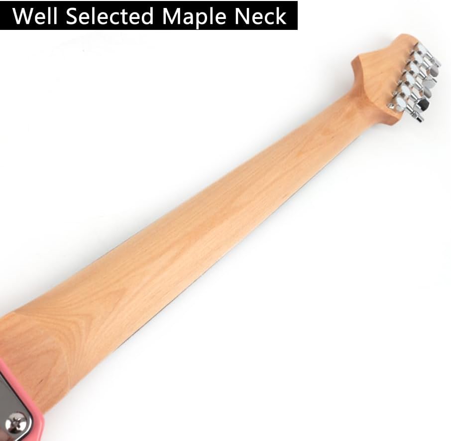 Fojill 39 Inch Electric Guitar Phoenix Body Maple Neck Rosewood Fretboard With Gig Bag (Pink)