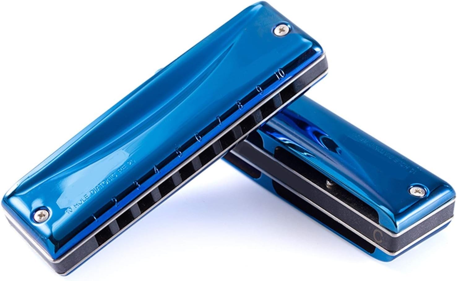 SUOFEILAIMU 10 Holes Blues Harmonica Diatonic Blues Harp Blue Professional Musical Instrument Key of C/Db/D/EB/E/F/Gb/G/Ab/A/Bb/B (Color : Key of E)