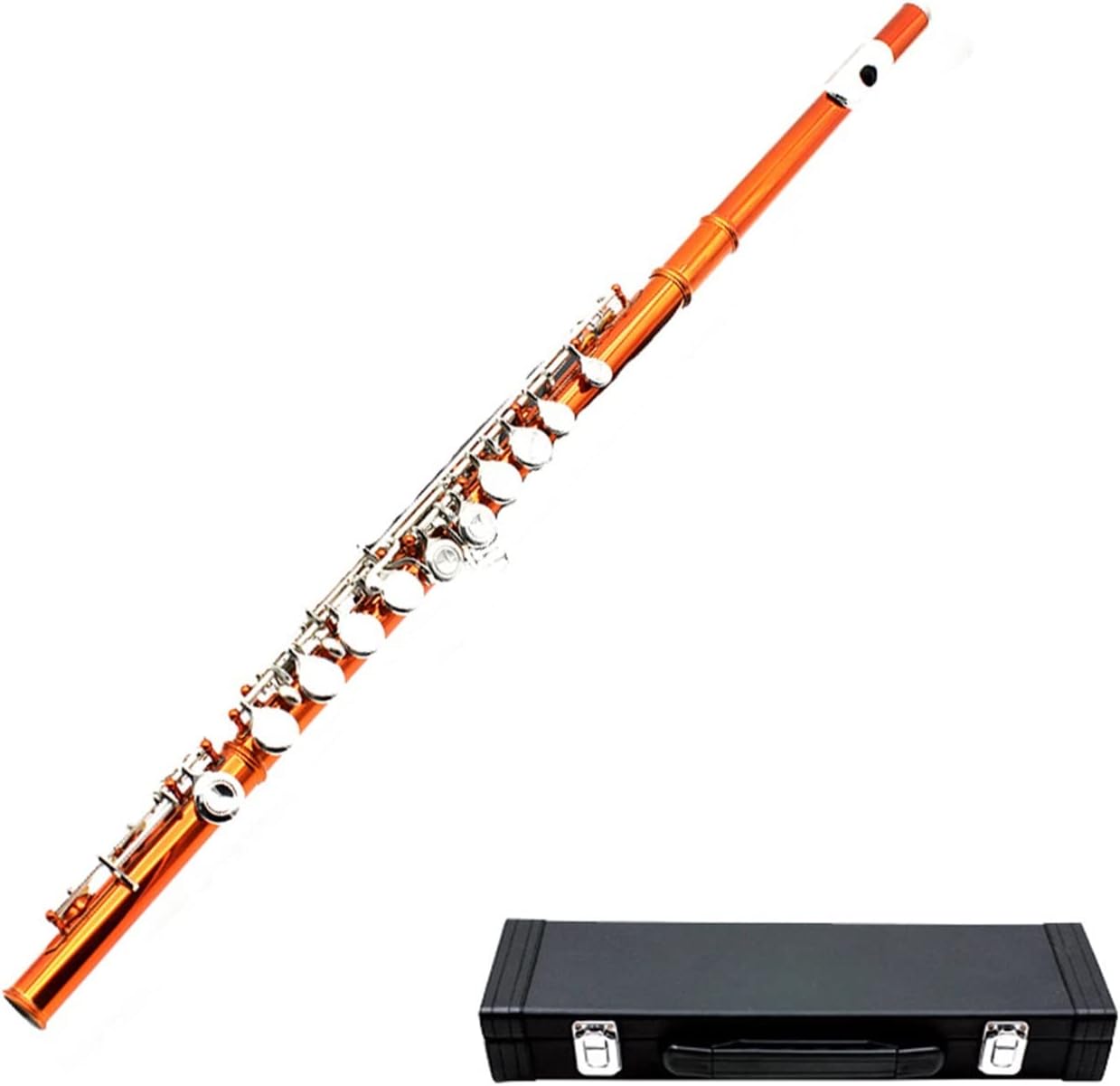 Flutes Musical Instrument Nickel-Plated C Tune 16-Hole Flute Professional Flute Wind Instrument Student Beginner Flute (Color : 01)