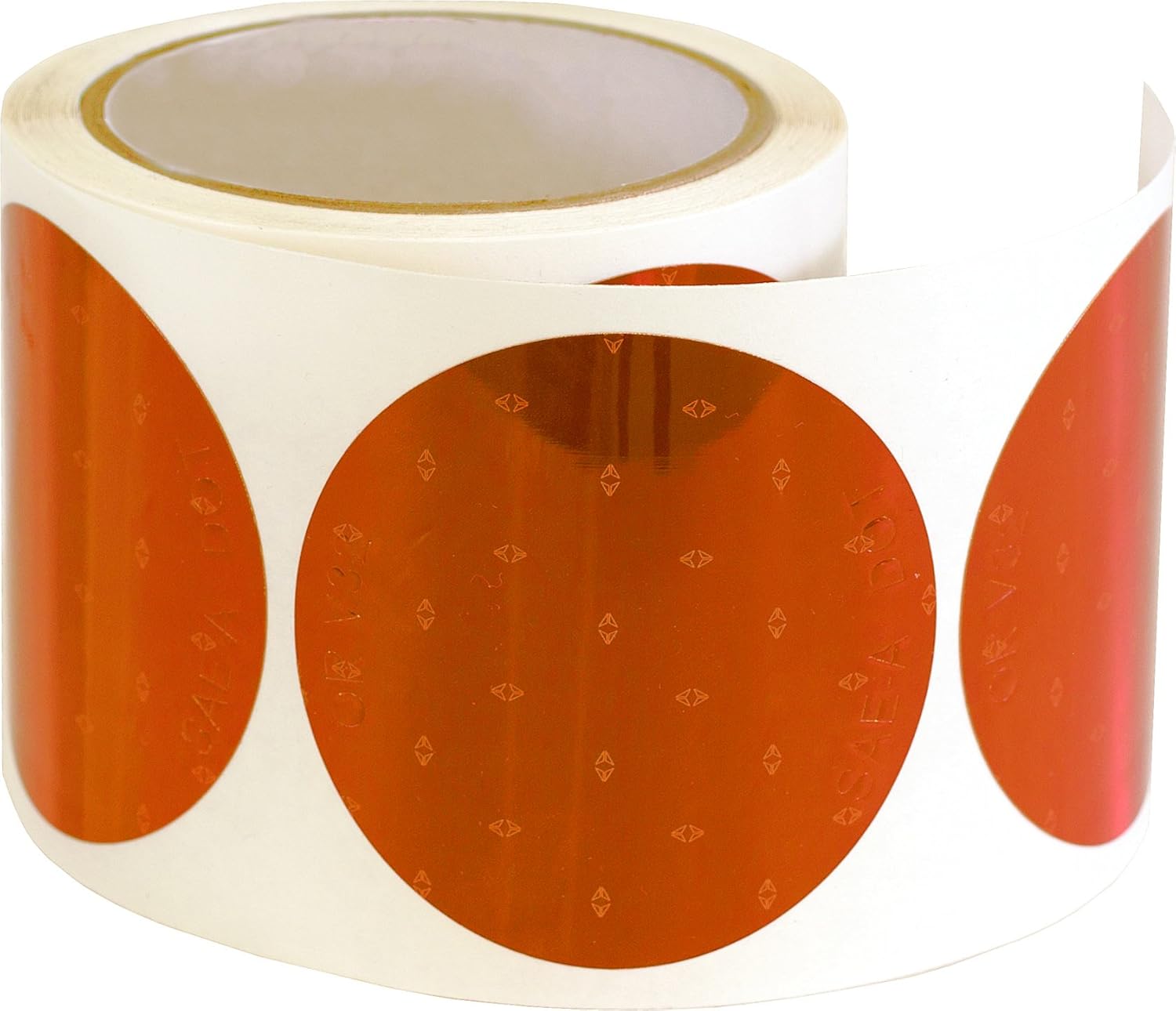 Buyers Products 5623001 Amber Stick-On DOT Reflectors, Round 3 Inch, 100 Stickers Per Roll, DOT Reflectors For Vehicles And Safety Equipment