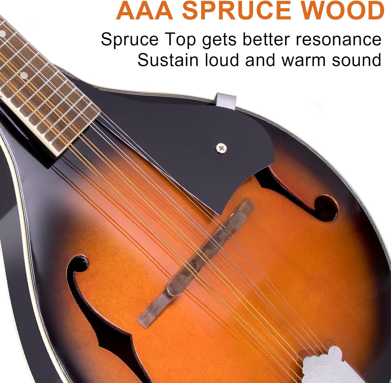 Mandolin,Kmise A style Mandolins Instruments 8 String Spruce Musical Instrument with Tuner Strings Gig Bag Strap Picks for Adults Beginner