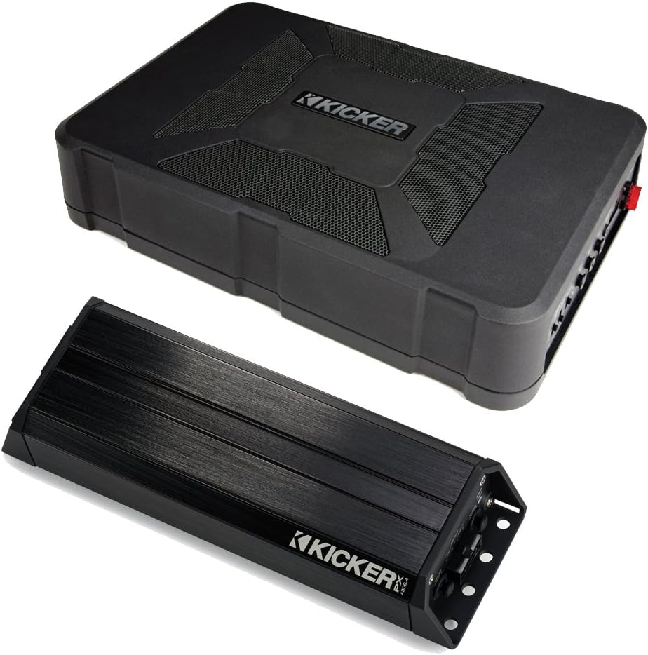 KICKER HS8 Enclosure and PXA3004 Amplifier Bundle