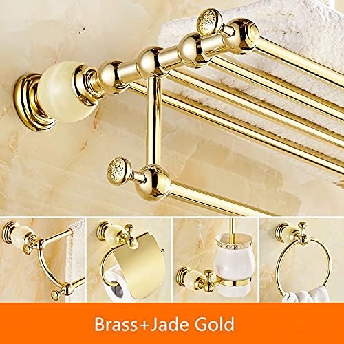 Shower Shelves Bathroom Accessories Set, Corner Shelf Paper Holder, Towel Bar, Soap Basket, Towel Rack, Towel Ring Bathing Accessories (Color : Glass Shelf 2)