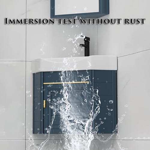 Corner Bathroom Vanity Sink Set with Wall-Mount Mirror Cabinet, Ceramic Sink for Restaurant, Bar, Cafe – Space-Saving Design, Stylish & Functional