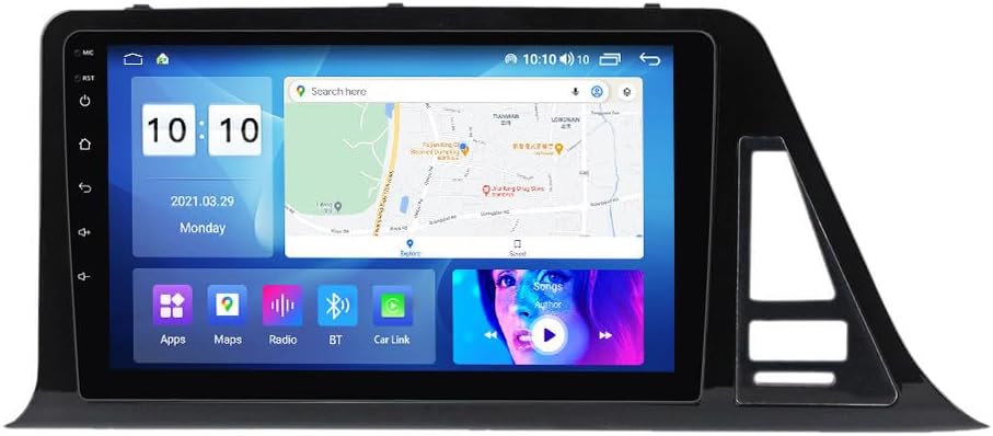 Android Car Stereo for Toyota C-HR 2016-2020 LHD,9 inch IPS Touchscreen with Upgrade Wireless CarPlay & Android Auto,WiFi/GPS,Support SWC and Subwoofer,8-Core 8G+256G