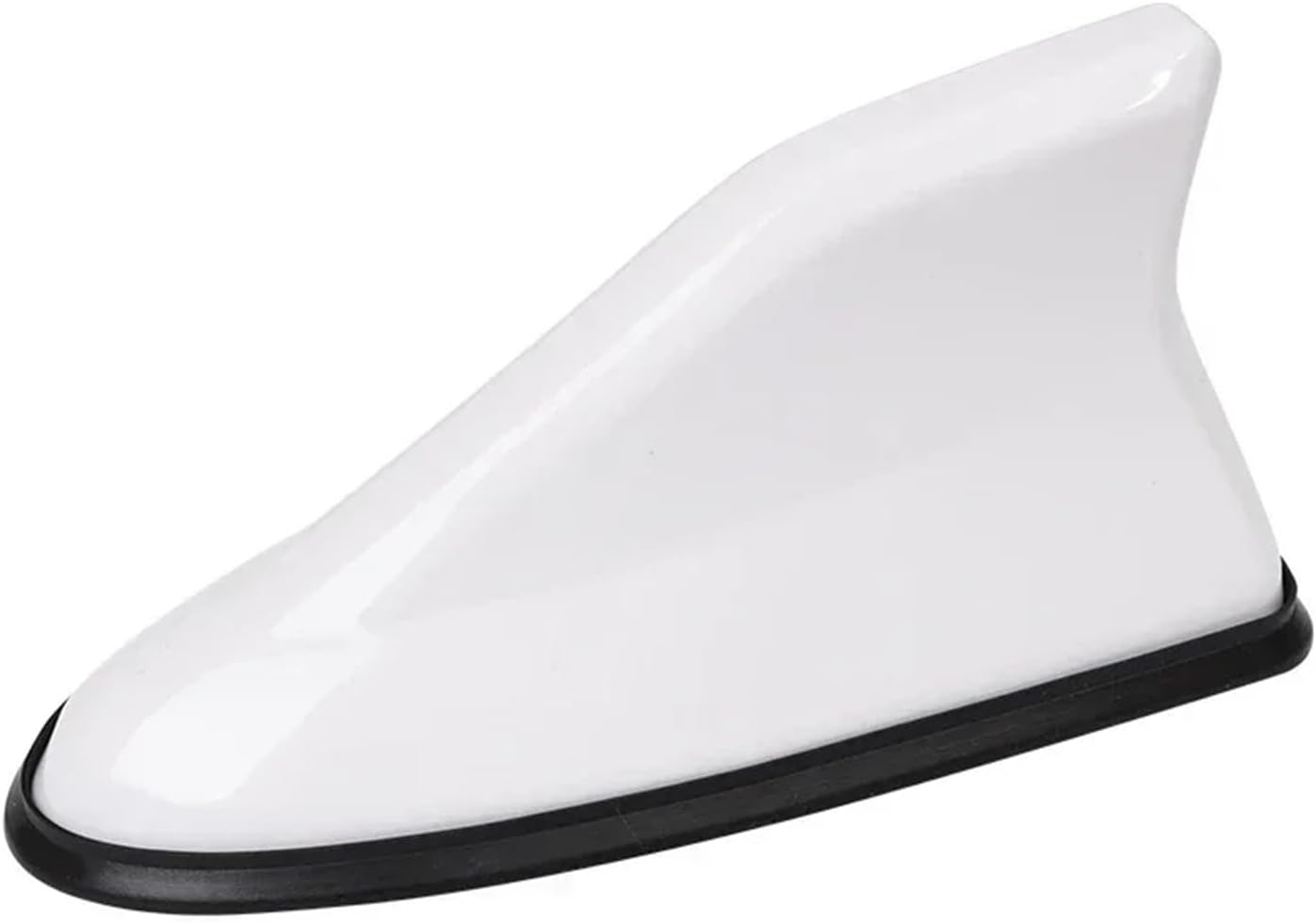 Universal Carbon Fiber Look Car Roof Mount Shark Fin Aerial Antenna Toppers Auto Signal Amplifier(A-white-)