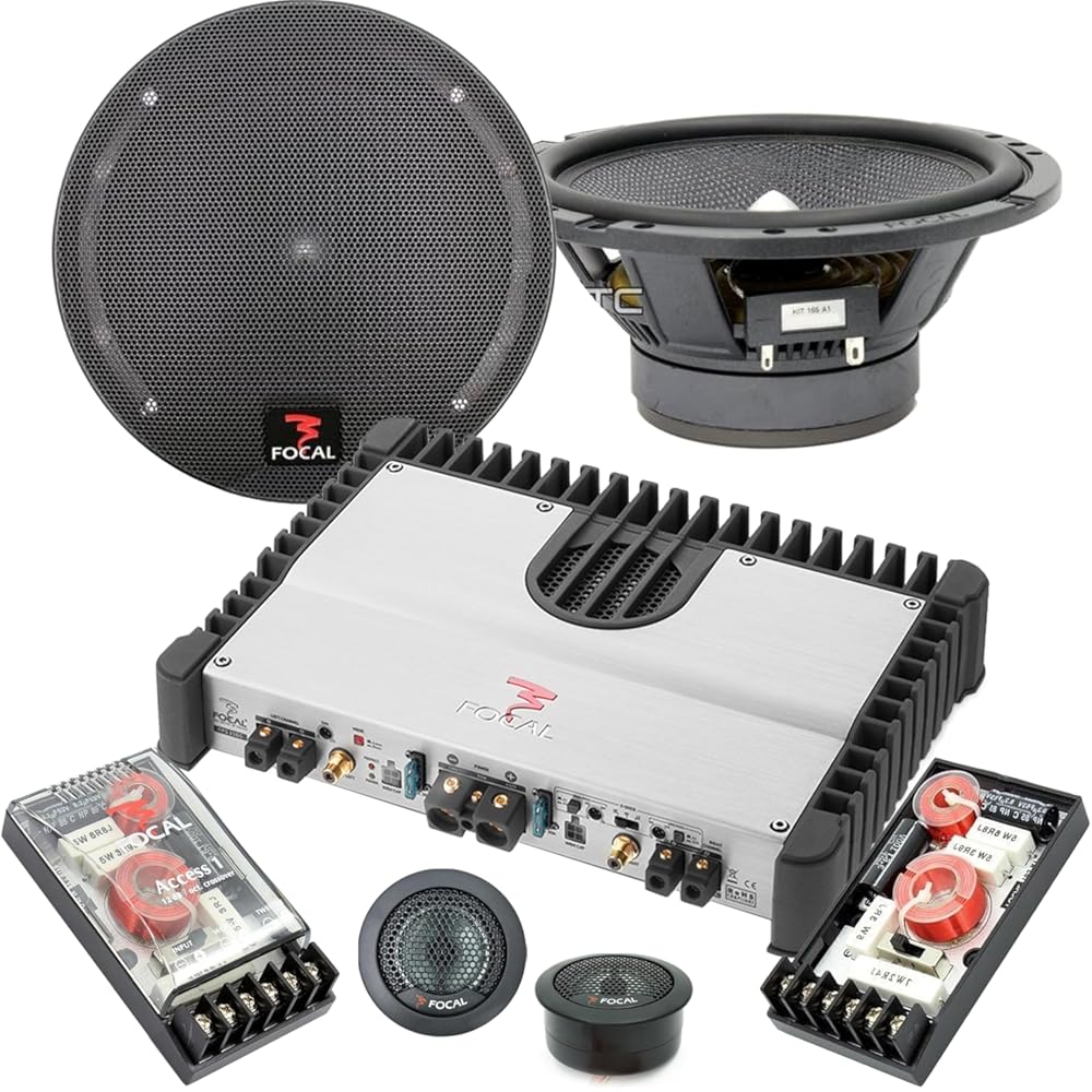 pkg Focal FPS2.160 360W RMS 2-Channel Amplifier + Focal 165A1 6.5