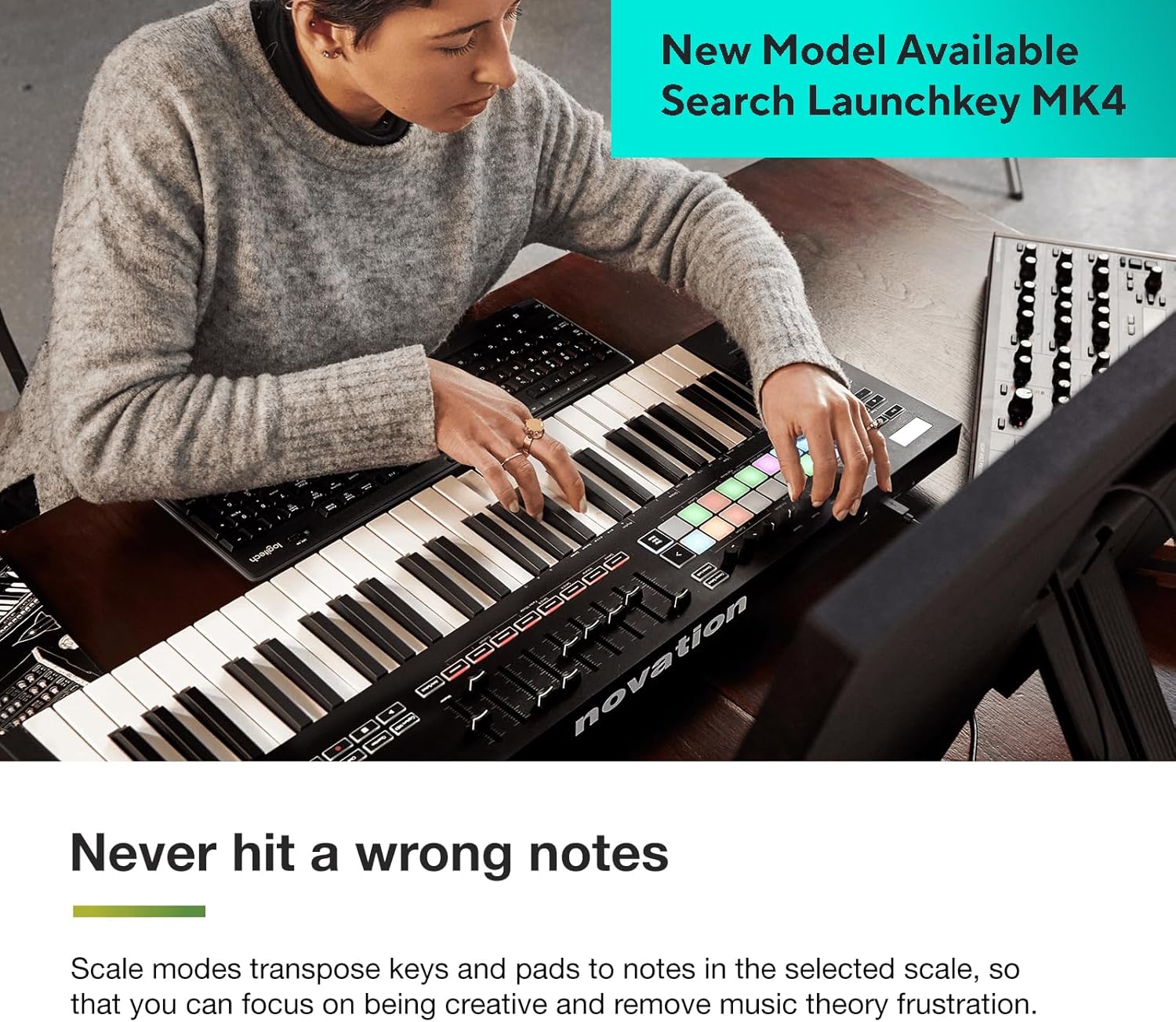 Novation Launchkey 37 [MK3] MIDI Keyboard Controller - Seamless Ableton Live Integration. Chord Mode, Scale Mode, and Arpeggiator — All the software you need for Music Production