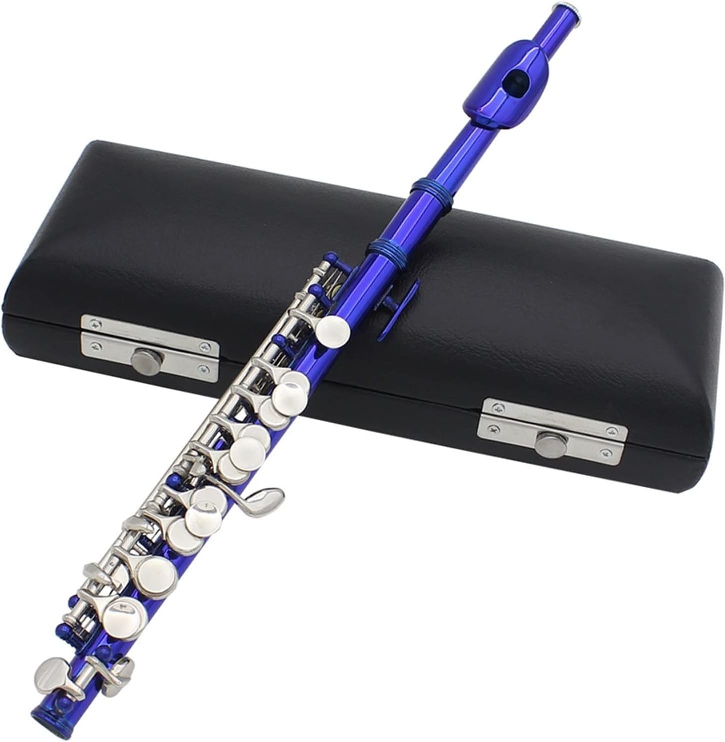 Flutes Musical Instrument Half-Size Flute 16 Holes with E Key Woodwind Instrument Half-Size Flute Cupronickel Tube with Box Musical Instrument (Color : 03)