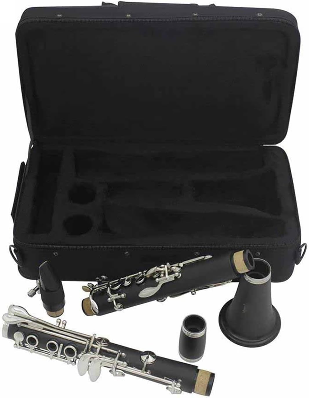 17 Key Clarinet Bb Woodwind Instrument Bakelite With Strap Cloth Box Accessories