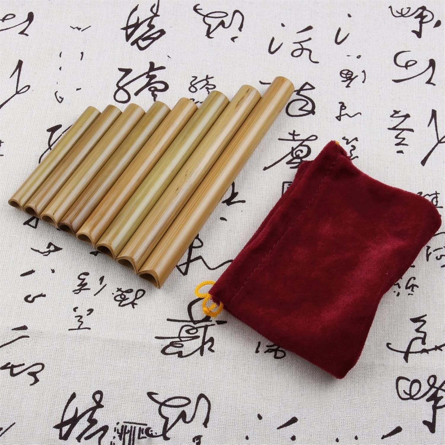 KESHUO Brown 8 Pipes Pan Flute Small Size Musical Instruments Handmade Woodwind Instrument Panpipes (Color : Right Hand)