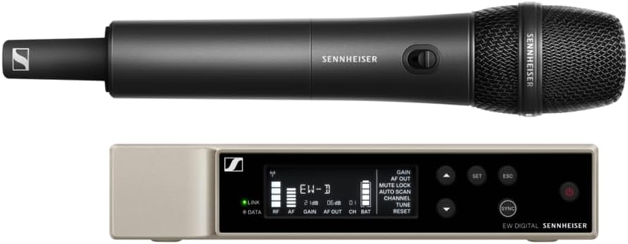Sennheiser EW-D 835-S Set (R4-9) All-in-one Wireless Microphone System Bundle w/ Pig Hog PHM10 8mm Mic Cable, 4-pack Blucoil AA Batteries and Liquid Audio Polishing Cloth