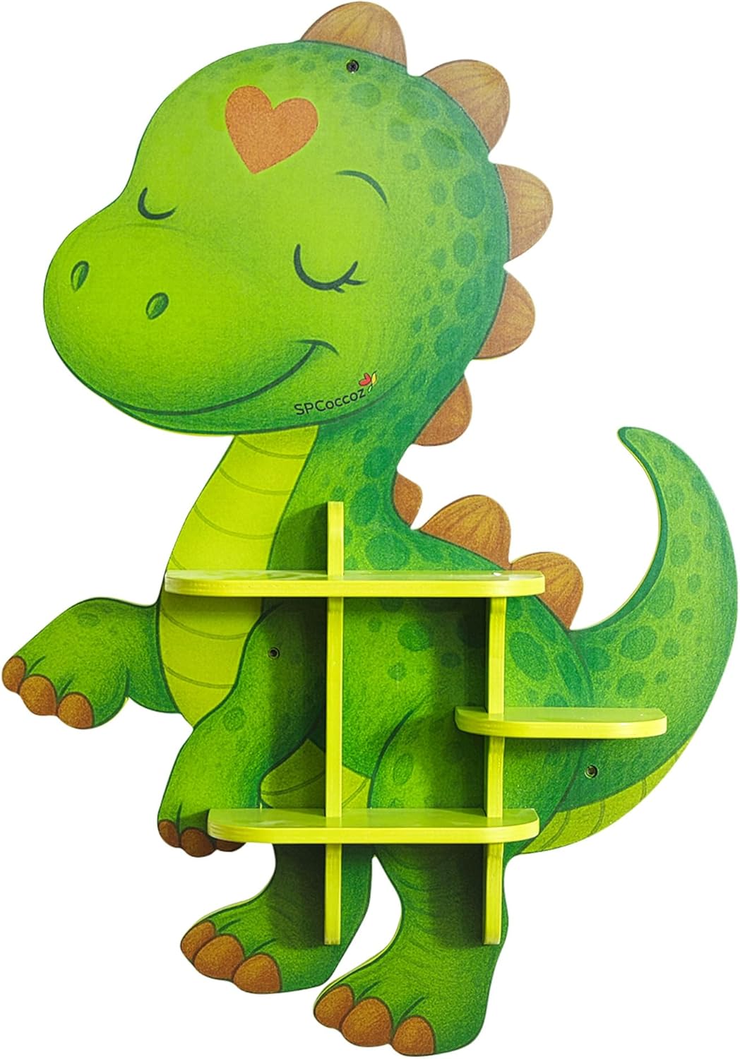 Shelves for Kids Room – Wall Mounted Nursery Bookshelf Set for Baby or Toddler, Wooden Display Ledge for Children’s Books, Nursery Wall Decor Storage Rack (Dinosaur, Small) (Dinosaur, Small)