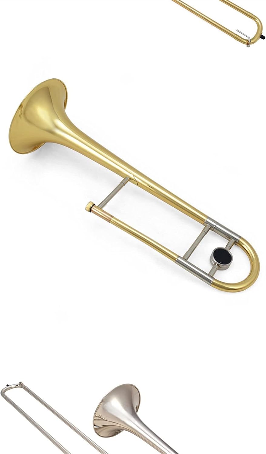 Standard Trombone Professional Tenor Trombone B Flat Tenor Trombone with The Mouthpiece with Case,Gloves, Gold Brass Wind Instruments Valve Trombone