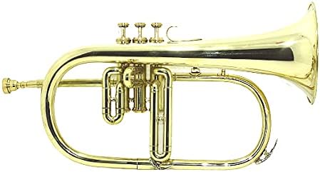SHREYAS BRASS FINISH FLUGLE HORN 3 VALVE FLUGELHORN BRASS FLUGLEHORN