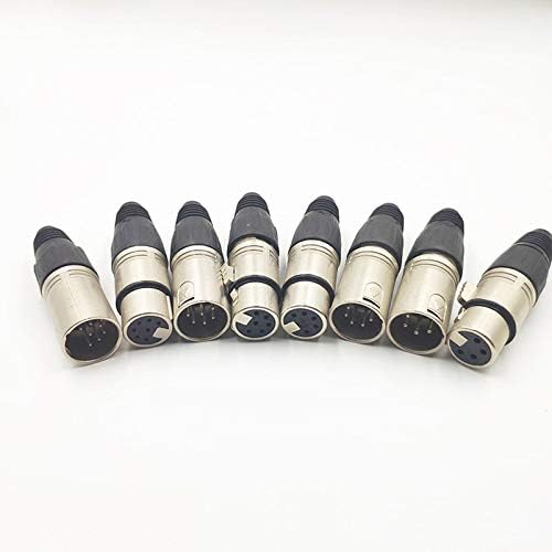 Electrical Equipments Supplies - 4P 5p XLR Microphone Audio Cable Plug 3/4/5/6/7 Pin XLR Male Female Connector Cannon Cable Terminals for MIC Solder Connector - (Pins: 4P, Insert Type: Female Insert)