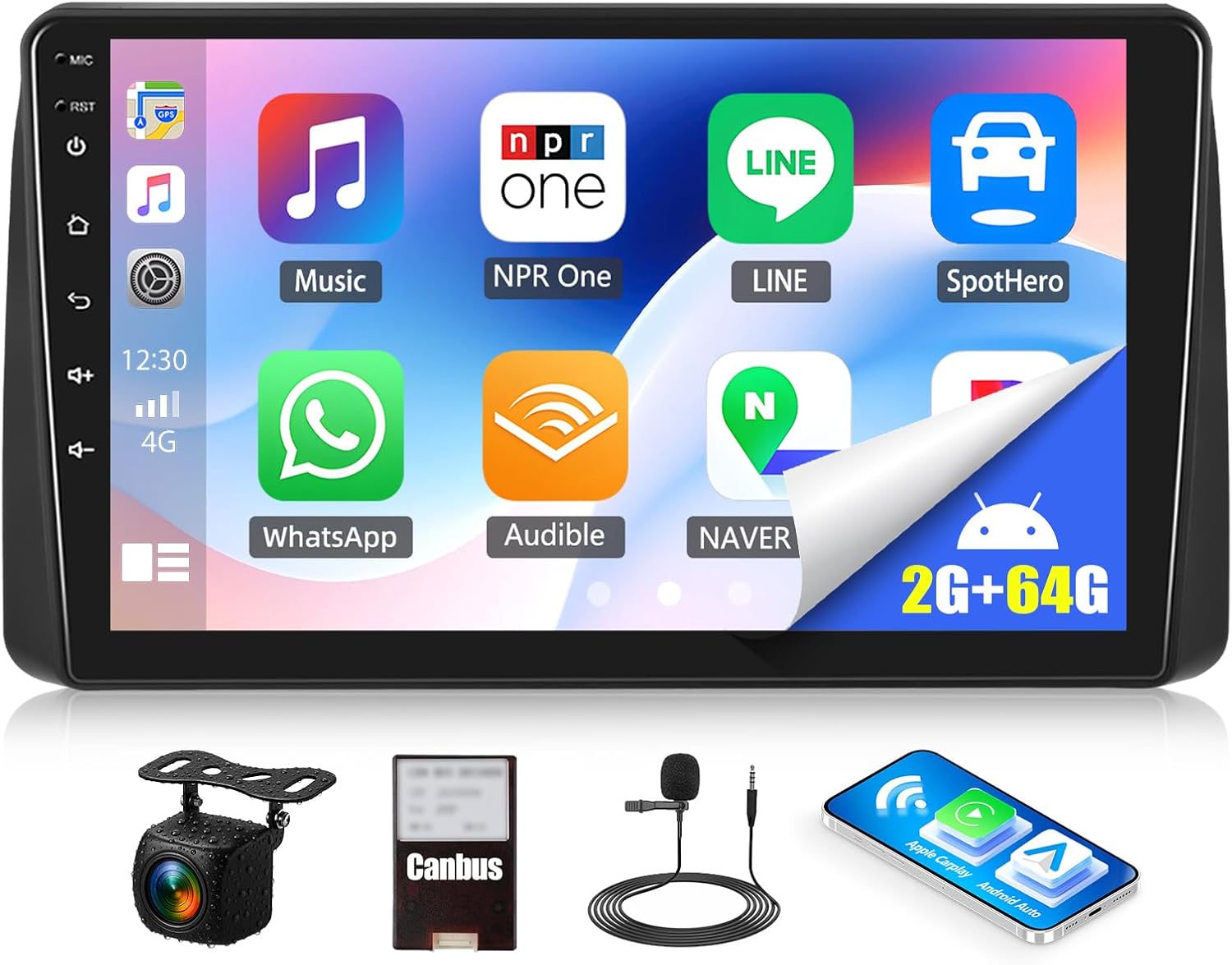 2G+64G Car Radio Stereo for Dodge Grand Caravan 2011-2020 Chrysler Town & Country 2011-2016 with Wireless CarPlay Android Auto, 9