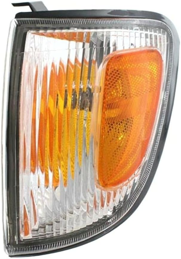 Automotive Turn Signal Marker Light Driver Left Clear Lens Orange Incandescent Bulb Compatible with Tacoma 1997-2000 2WD