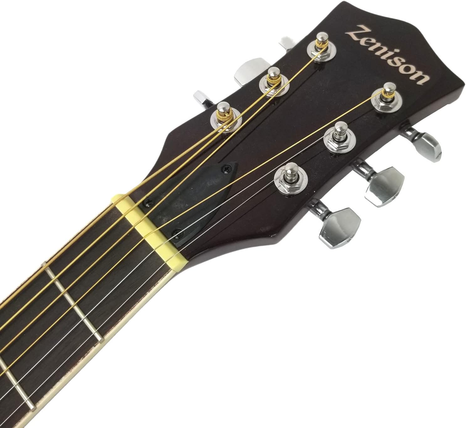 Acoustic Electric Guitar Sunburst Mahogany Traditional Resonator with Built-in Pre Amplifier, Steel Strings