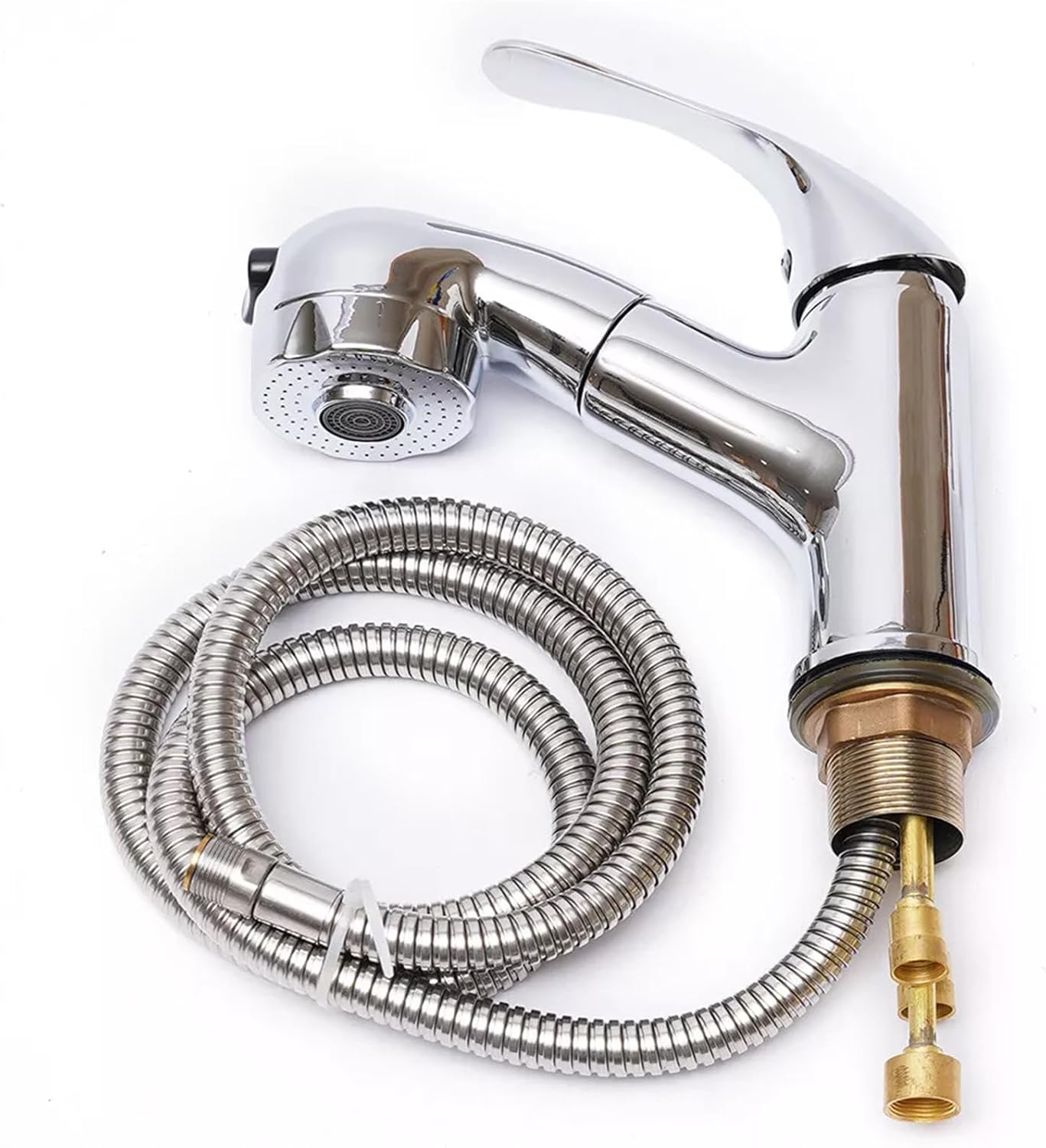 Wall Mount Corner Bathroom Sink, RV Corner Sink Acrylic Triangle Wall-Mounted Bathroom Basin with Faucet & Hose for Camper Van Boat Caravan, White