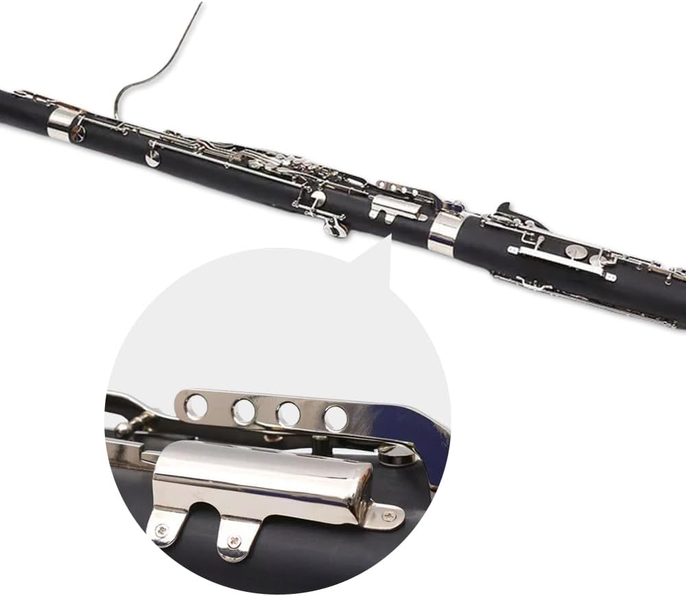 Bassoon C Key 26 Keys Silver Plated Maple wood/Synthetic wood wind Instrument with case Accessories Kit for Students,Beginner,Intermediate (Synthetic wood)