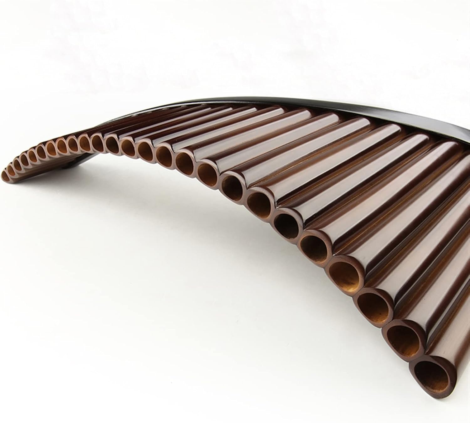 KESHUO 25 Pipes C Key Brown Pan Flute Woodwind Instrument Bamboo Handmade Pan Pipe Panpipes (Color : 25C Right Hand)