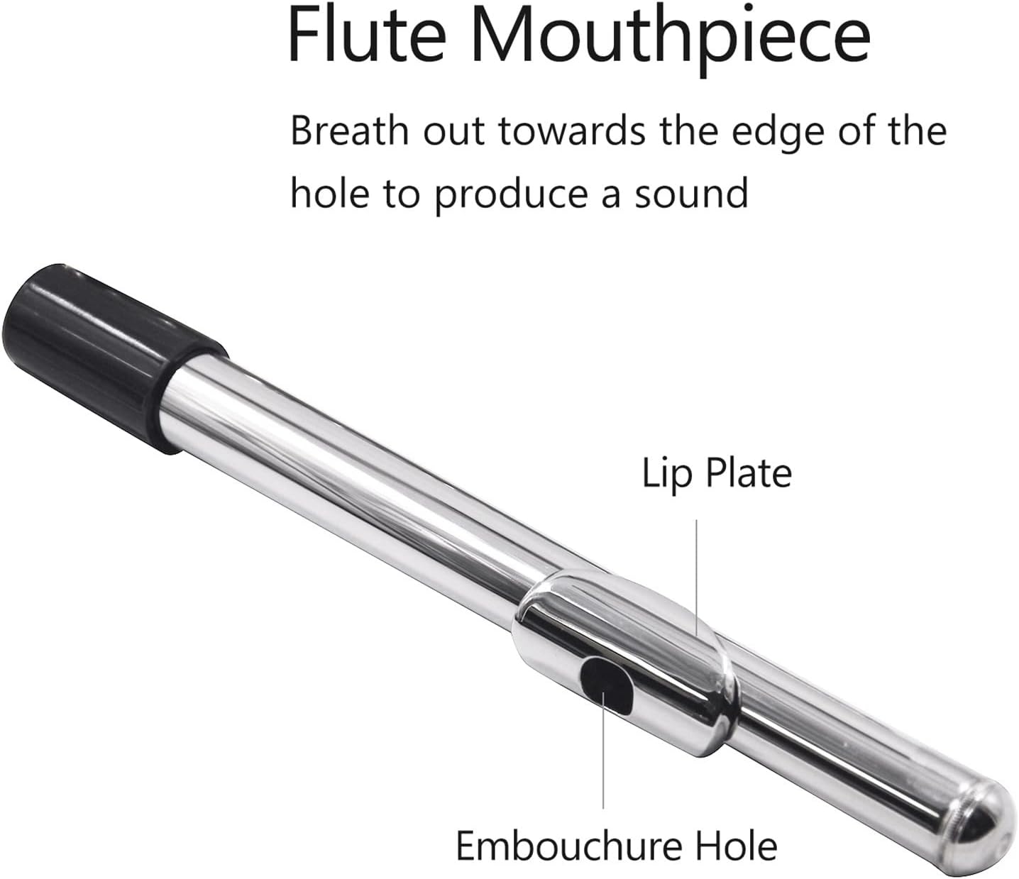 Flute Musical Instrument Closed Hole C Flute 16 Keys Cupronickel Nickel-Plated Wind Instrument with Flute Accessaries Starter Flute