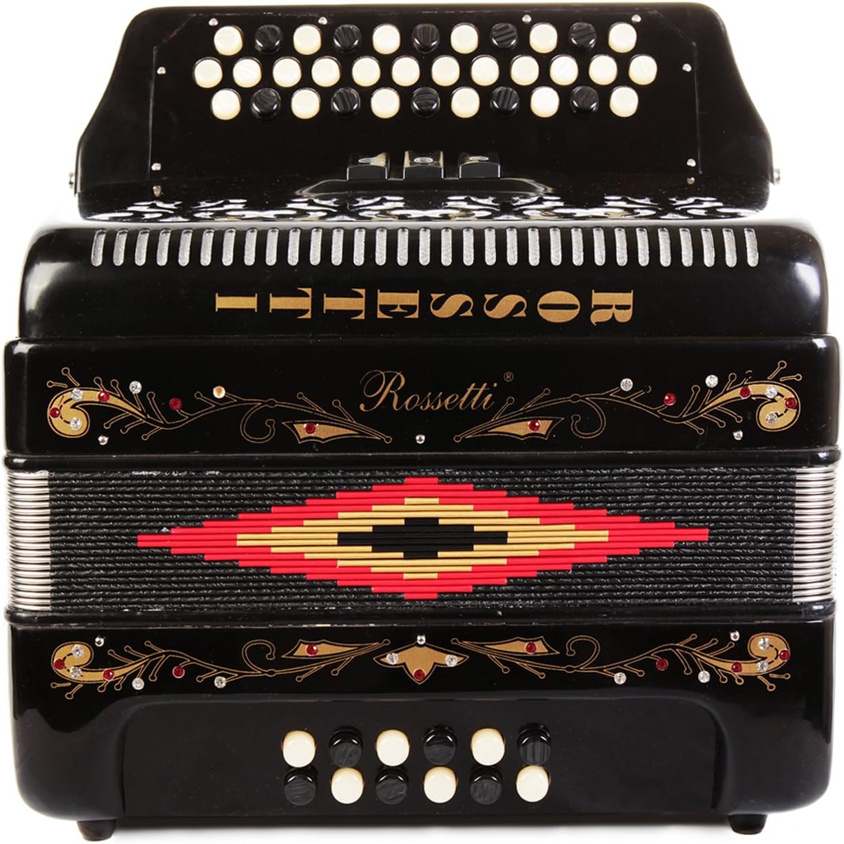 Rossetti, 34-Key Accordion (ROS3412-GCF-BK)