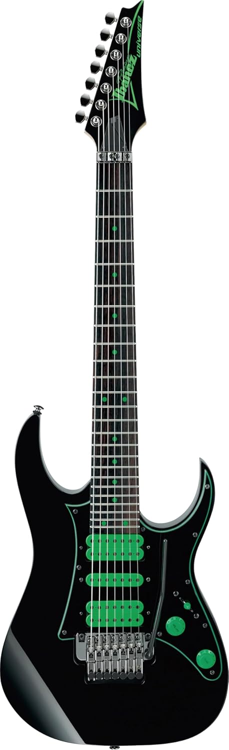 Ibanez UV70P UV Steve Vai Electric Guitar - Black Bundle with Gig Bag, Tuner, Cable, Picks, Austin Bazaar Instructional DVD, and Polishing Cloth