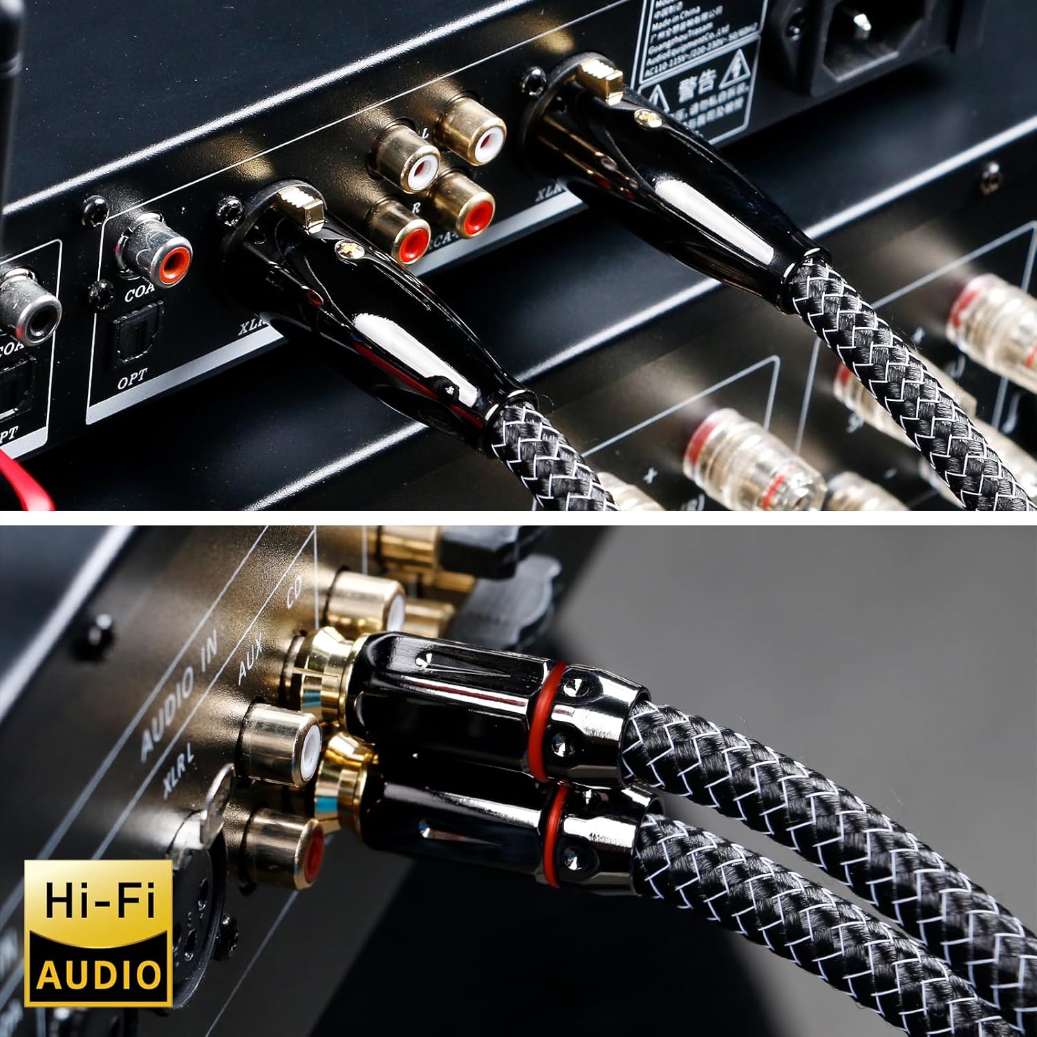 SKW Single XLR Female to RCA Male Cable, WG Series Copper and Silver Stranded Wire for Pristine Signal Transmission, Suitable for CD Players, Amplifier & Hi-Fi Systems 6.5ft/2M (1 Cable)