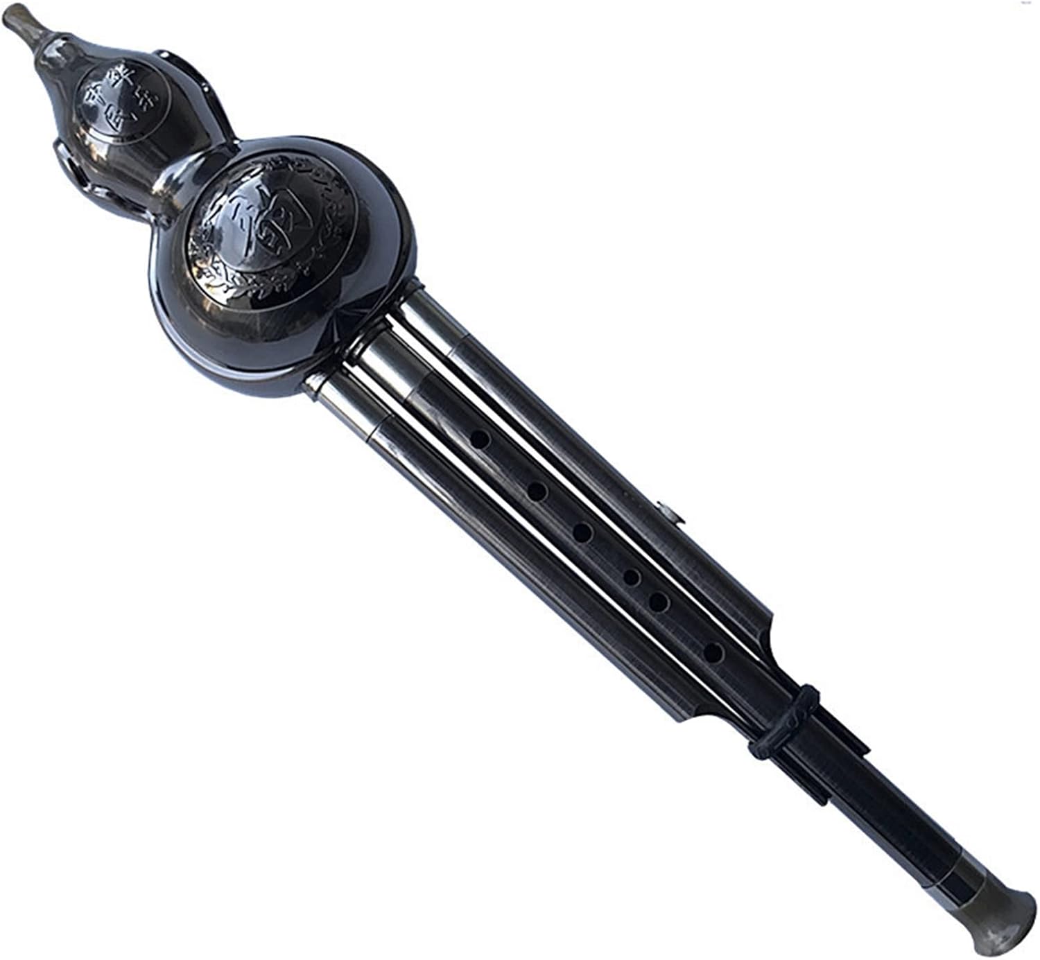 FLFL Hulusi Bronze Bakelite A Key Hulusi Playing Beginners Musical Instrument with Box