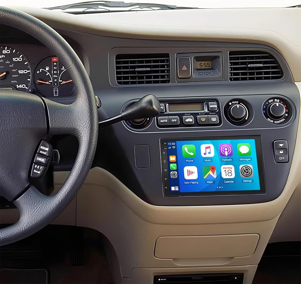 Double Din Car Stereo for Honda Odyssey 1999-2004,7 inch Touch Screen Car Radio for Honda Odyssey 1999-2004 w/Carplay Android Auto Head Unit GPS Navi Bluetooth MirrorLink FM WiFi SWC Backup Camera