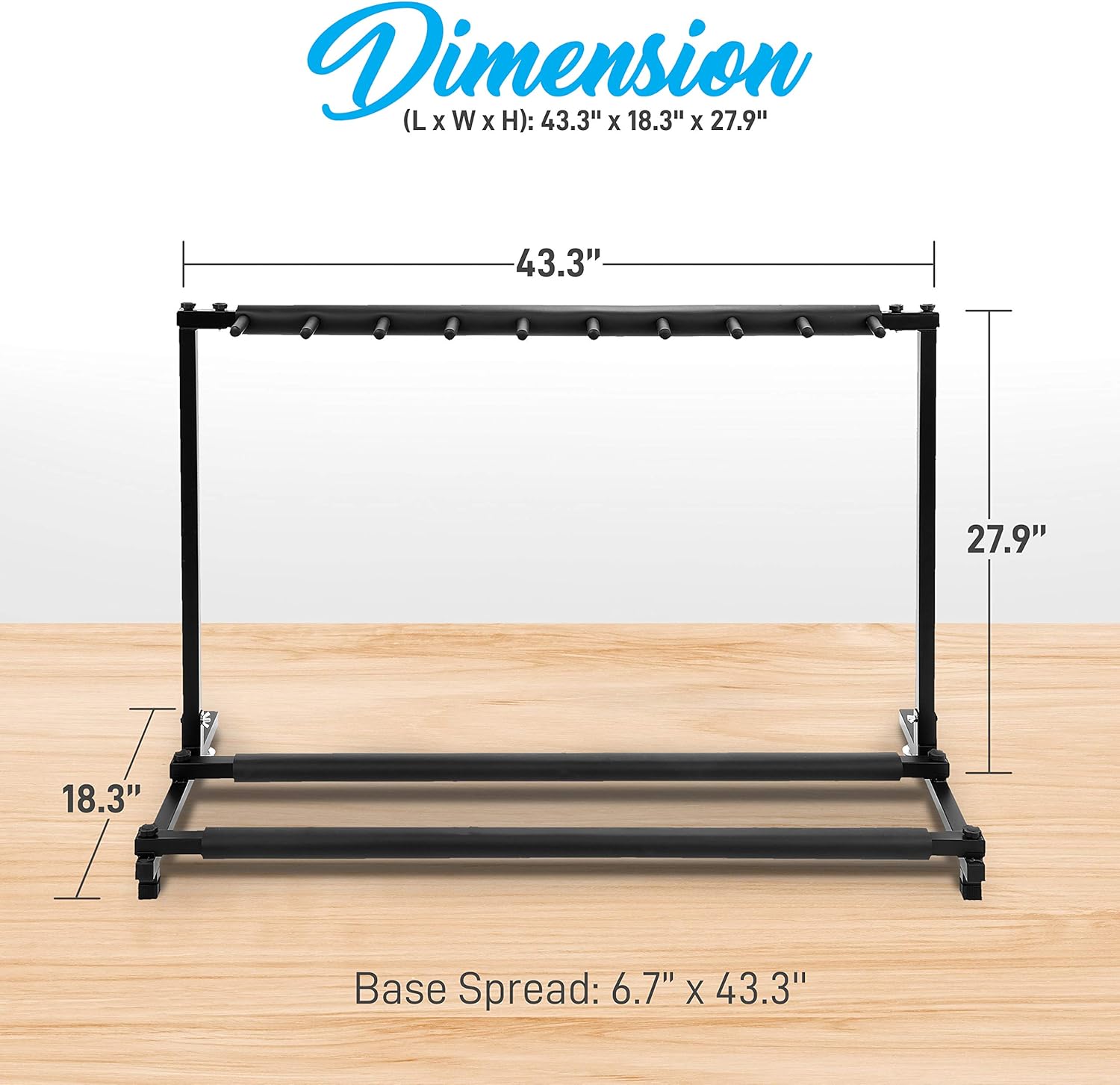 Pyle 9 Guitar Stand Portable Collapsible Rack Holder for Acoustic Electric Bass Guitar & Snark SN5X Clip-On Tuner for Guitar Bass Violin