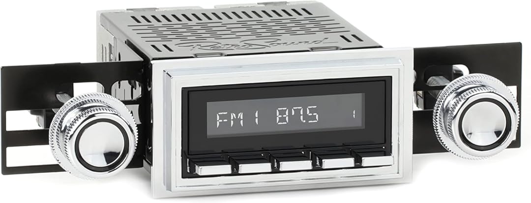 RetroRadio Compatible with 1967-73 Mercury Cougar Features Include Bluetooth, AUX, AM/FM LABC-M1-126-08-77MC