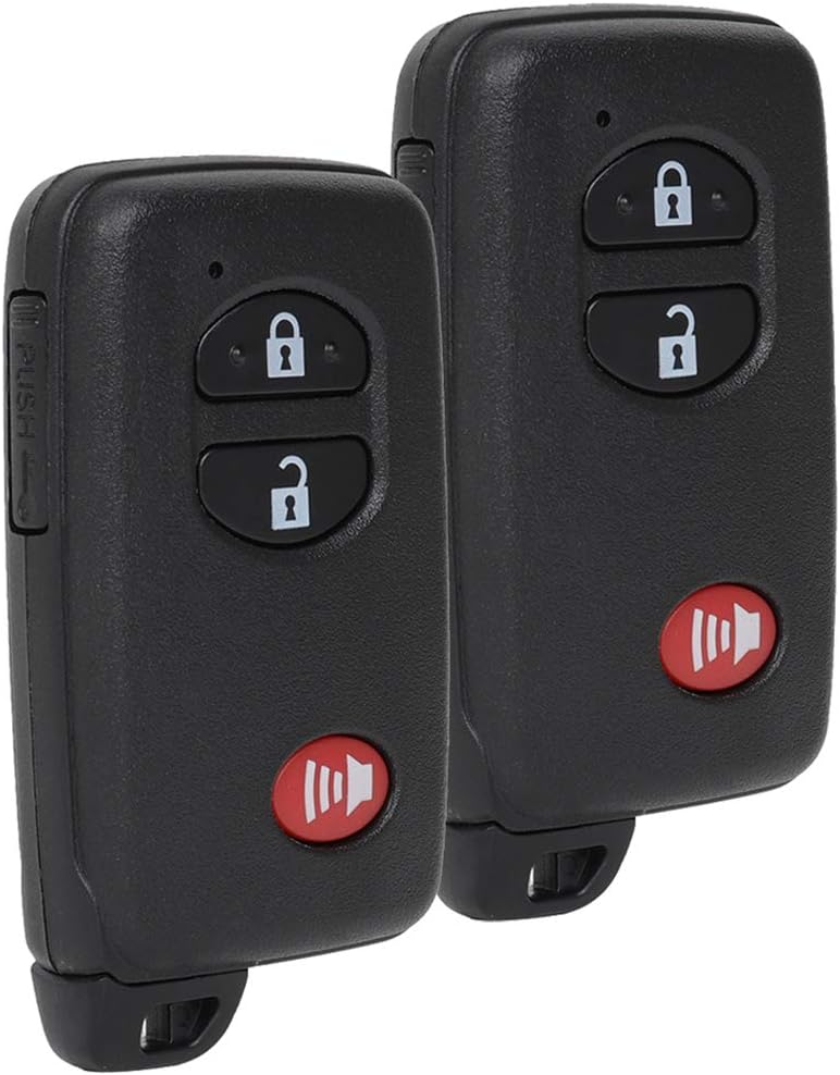 SCITOO Keyless Entry Remote Key Fob Replacement for 3 Buttons Uncut Car Key for Toyota Highlander 2008-2013 2pcs FCC HYQ14AAB 314.3MHz