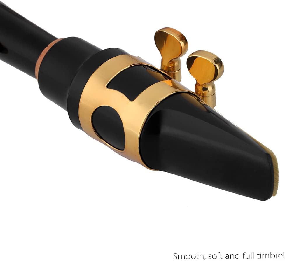 Eb Alto Saxophone Brass Lacquered Gold E Flat Sax 82Z Key Type Woodwind Instrument with Cleaning Brush Cloth Gloves Strap Padded Case