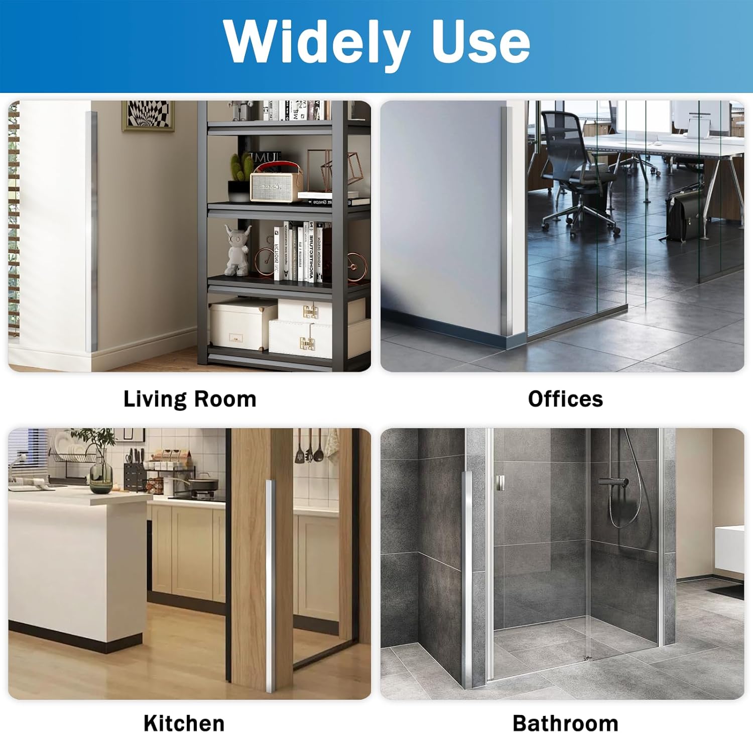 10 Pack Stainless Steel Wall Corner Guard Metal Wall Corner Guard Wall Protection 304 Stainless Corner Guard 2 x 2 x 48 inch with 90-Degree Angle